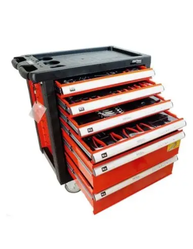 Dulap scule, Kraft&Dele KD361, pe roti, 6 sertare, 263 piese Dulap scule, Kraft&Dele KD361, pe roti, 6 sertare, 263 piese