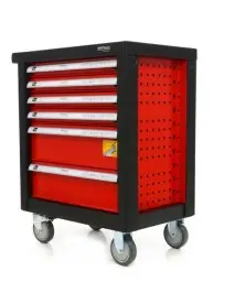 Dulap scule cu 263 de piese, Kraft&Dele KD361, pe roti, 6 sertare