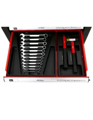 Dulap scule, Kraft&Dele KD361, pe roti, 6 sertare, 263 piese Dulap scule, Kraft&Dele KD361, pe roti, 6 sertare, 263 piese