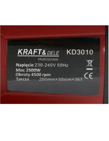 Fierastrau circular cu masa, Kraft&Dele KD3010 2K, pendula lemn, 2500W laser
