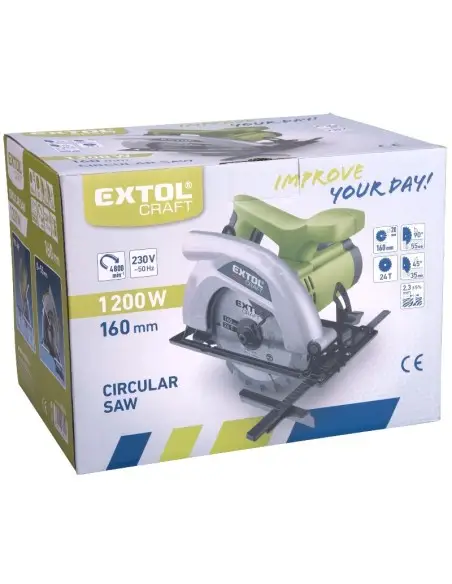 Ferastrau circular, Extol, 160 mm, 1200 W, 230 V, 3.3 kg Ferastrau circular, Extol, 160 mm, 1200 W, 230 V, 3.3 kg