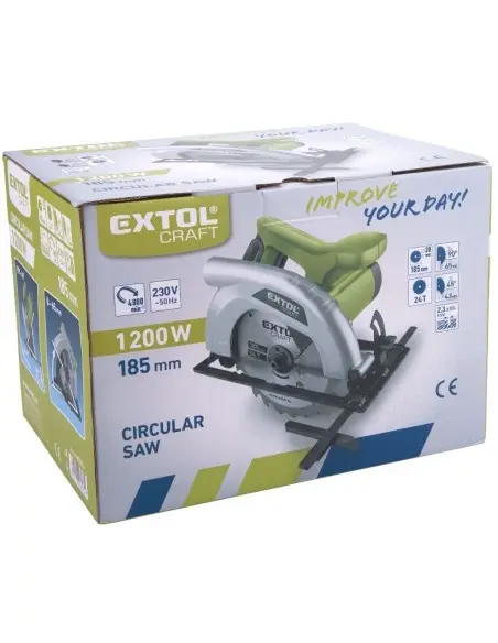 Ferastrau circular, Extol, 185 mm, 1200 W, 230 v, 3.5 kg Ferastrau circular, Extol, 185 mm, 1200 W, 230 v, 3.5 kg