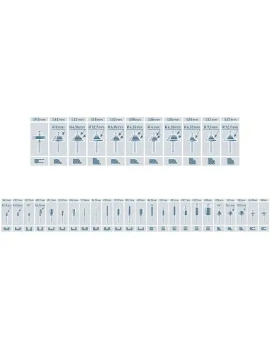 Set 35 freze pentru lemn, Extol, SK, 8mm