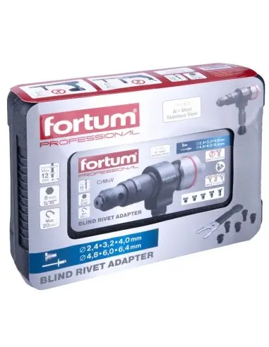 Accesoriu nituire, Extol, pentru burghiu T, nituri 2,4-6,4 mm