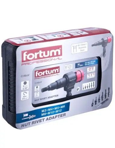 Accesoriu nituire, Extol, pentru burghiu T, nituri M3-M12, CrMoV