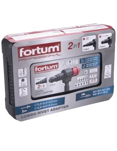 Accesoriu nituire, Extol, piulite M3-M12, nituri 2.4-6.4 mm, CrMoV