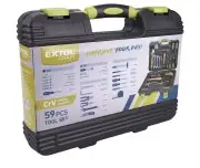 Trusa scule, Extol, 1/4", CrV, 59 piese