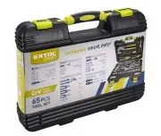 Trusa scule, Extol, 1/4", 3/8", CrV, 64 piese
