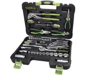 Trusa scule, Extol, 1/4", 3/8", CrV, 64 piese