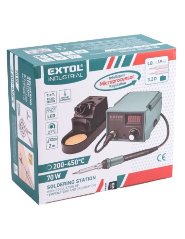 Statie de lipit, Extol, LCD, 70 W, calibrare a temperaturii Statie de lipit, Extol, LCD, 70 W, calibrare a temperaturii
