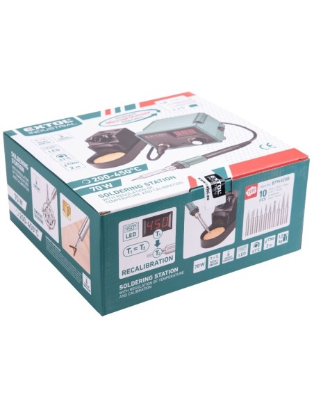 Statie de lipit, Extol, LCD, 70 W, calibrare a temperaturii Statie de lipit, Extol, LCD, 70 W, calibrare a temperaturii