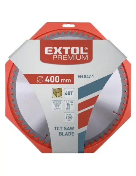 Panza de ferastrau, Extol, lame SK, 400x3, 6x30mm, 60 T