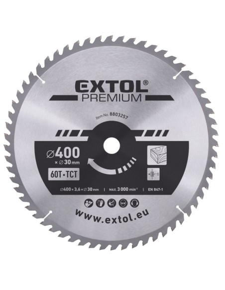 Panza de ferastrau, Extol, lame SK, 400x3, 6x30mm, 60 T