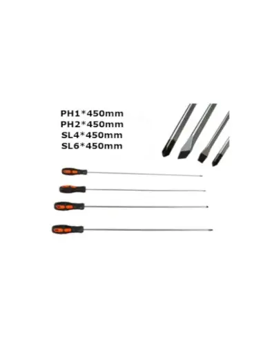 Set 4 surubelnite lungi, Kraft&Dele KD10945, plate si transversale, 450 mm