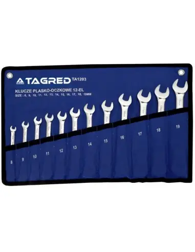 Set 12 chei combinate, Tagred TA1203, inelare cu clichet, 8-19mm Set 12 chei combinate, Tagred TA1203, inelare cu clichet, 8-19mm