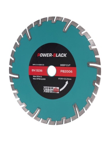 Disc diamantat, Tagred PB2006, pentru taierea betonului, 230 mm, 6600 rpm Disc diamantat, Tagred PB2006, pentru taierea betonului, 230 mm, 6600 rpm