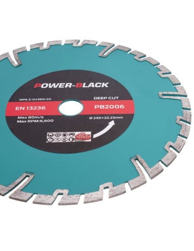 Disc diamantat, Tagred PB2006, pentru taierea betonului, 230 mm, 6600 rpm Disc diamantat, Tagred PB2006, pentru taierea betonului, 230 mm, 6600 rpm