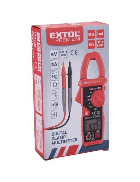 Multimetru, Extol Premium, digital, cu clema, TrueRMS, afisaj LCD Multimetru, Extol Premium, digital, cu clema, TrueRMS, afisaj LCD