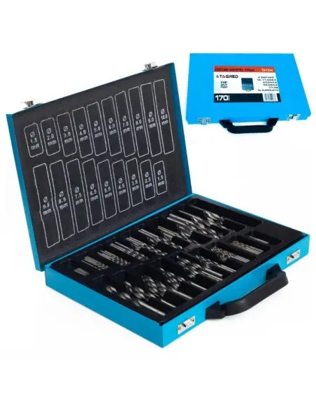 Set de 170 burghie de titan, Tagred TA1314, pentru metal
