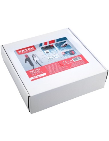 Cabluri de sudura, Extol Premium, clesti 200 A, 3 m, 25 mm Cabluri de sudura, Extol Premium, clesti 200 A, 3 m, 25 mm