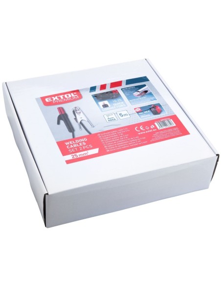 Cabluri de sudura, Extol Premium, clesti 200 A, 5 m, 25 mm