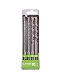 Set 4 piese burghiu pentru beton, Extol, 6-12mm, din SDS PLUS SK