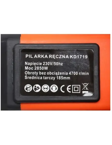 Fierastrau circular, Kraft&Dele KD1719, 2850W, 4700 rpm, 185mm