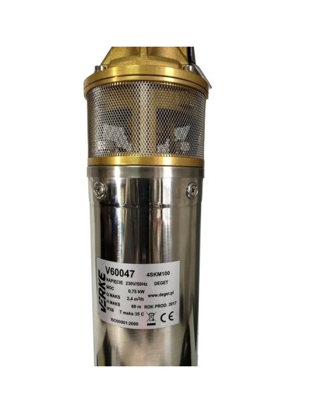 Pompa submersibila, Verke V60047, apa adanca, 0.75kW, 2400l/h