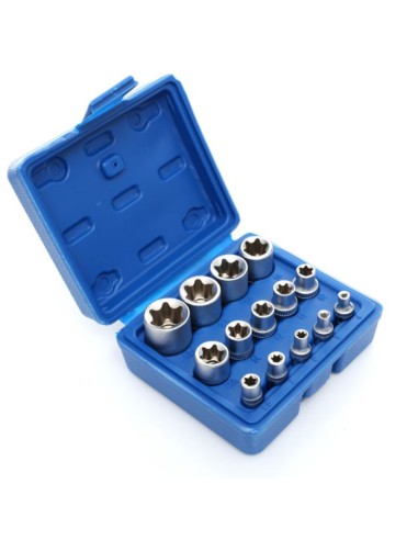 Set 14 chei tubulare torx, Kraft&Dele KD10335,1/2", 1/4", 3/8" Set 14 chei tubulare torx, Kraft&Dele KD10335,1/2", 1/4", 3/8"