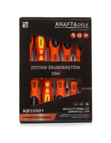 Set surubelnite, Kraft&Dele KD10901,10 elemente, 1000 V