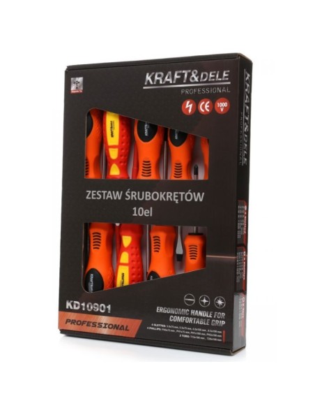 Set surubelnite, Kraft&Dele KD10901,10 elemente, 1000 V