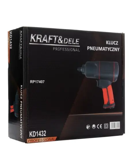 Pistol impact, Kraft&Dele, pneumatic, 1200Nm, 1/2"