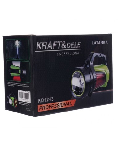 Lanterna T6 LED, Kraft&Dele,cu acumulator, 8A, cu lumini laterale Lanterna T6 LED, Kraft&Dele,cu acumulator, 8A, cu lumini laterale