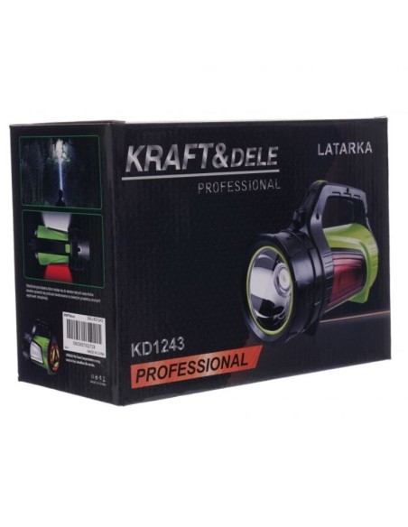 Lanterna T6 LED, Kraft&Dele,cu acumulator, 8A, cu lumini laterale Lanterna T6 LED, Kraft&Dele,cu acumulator, 8A, cu lumini laterale