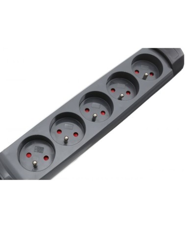 Prelungitor electric cu protectie, Kraft&Dele, 3m, 5 prize Prelungitor electric cu protectie, Kraft&Dele, 3m, 5 prize