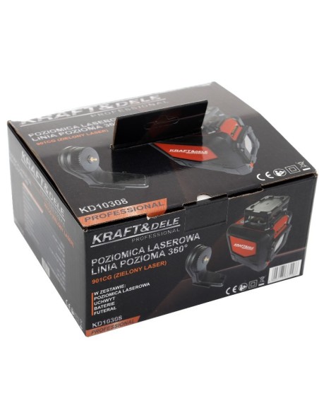 Nivela laser, KraftDele KD10308, vertical si orizontal, 630-670 nm, 30m Nivela laser, KraftDele KD10308, vertical si orizontal, 630-670 nm, 30m