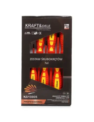 Set surubelnite electrician, Kraft&Dele KD10905, 140 mm, 7 elemente