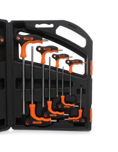 Set imbusi cu maner, Kraft&Dele KD10907, Torx, 16 elemente