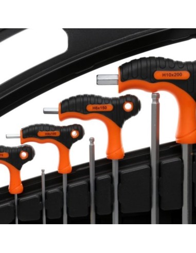 Set imbusi cu maner, Kraft&Dele KD10907, Torx, 16 elemente