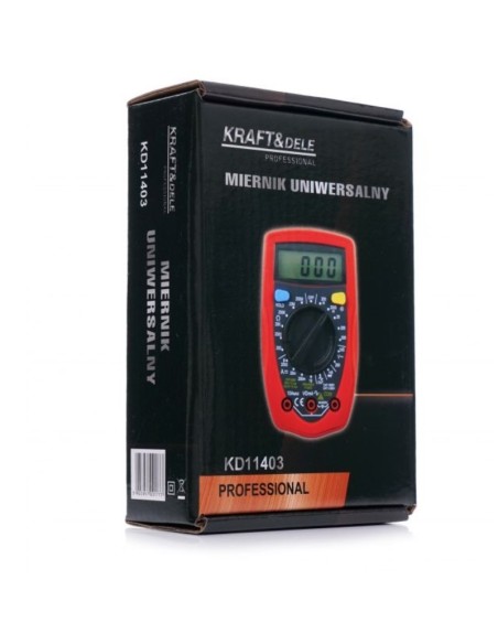 Multimetru digital, Kraft&Dele KD11403, universal, 500 V, 150 g Multimetru digital, Kraft&Dele KD11403, universal, 500 V, 150 g