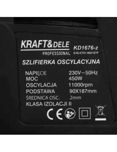 Slefuitor orbital, Kraft&Dele KD1676-Z, 11000 rpm, 450W, 1,5 kg