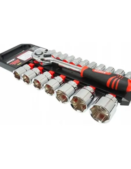 Set clichet si prize, VERKE, 1/2”, 18 prize 8–32 mm, Cr-V, V39090 Set clichet si prize, VERKE, 1/2”, 18 prize 8–32 mm, Cr-V, V39090