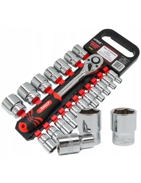 Set clichet si prize, VERKE, 1/2”, 18 prize 8–32 mm, Cr-V, V39090 Set clichet si prize, VERKE, 1/2”, 18 prize 8–32 mm, Cr-V, V39090