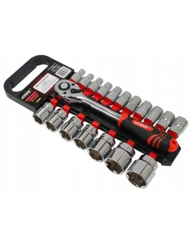 Set clichet si prize, VERKE, 1/2”, 18 prize 8–32 mm, Cr-V, V39090 Set clichet si prize, VERKE, 1/2”, 18 prize 8–32 mm, Cr-V, V39090