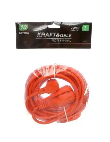 Prelungitor electric, Kraft&Dele KD4023, de gradina, cu clapa, 10 m Prelungitor electric, Kraft&Dele KD4023, de gradina, cu clapa, 10 m