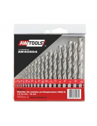 Set burghie metal, AWTools AW41203, 1.0-10.0mm, 19 buc