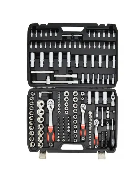 Trusa scule, AWTools AW39173, chei cu clichet, 1/4'' 3/8'' 1/2'', 173 piese Trusa scule, AWTools AW39173, chei cu clichet, 1/4'' 3/8'' 1/2'', 173 piese