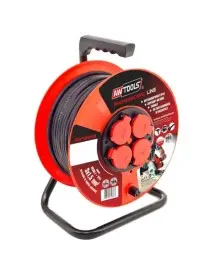 Prelungitor pe rola cu tambur, AWTools AW70224, 4 prize, 25 m