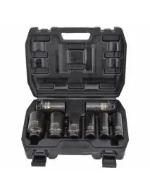 Set chei tubulare, AWTools AW38790BL, de impact, 1/2", 17-32 mm, 8buc