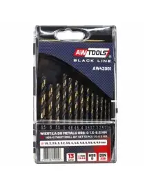 Set burghie metal, AWTools AW42001, HSS M2, 1.5-6.5 mm, 13 buc